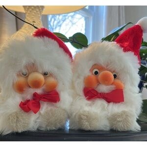 Rennoc Corporation Rubber Face Santa Claus Stuffed Plush Bear Christmas 1984